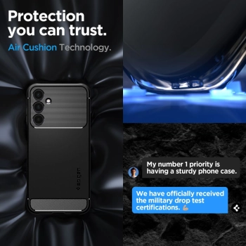 Etui case na Samsung Galaxy A25 5G Rugged Armor - czarny mat