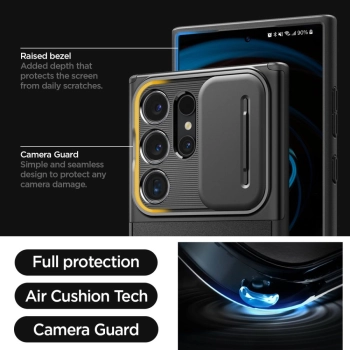 Etui ochronne na Samsung Galaxy S24 Ultra Optik Armor - czarne