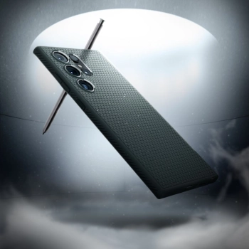 Etui ochronne na Samsung Galaxy S24 Ultra Liquid Air - ciemnozielone