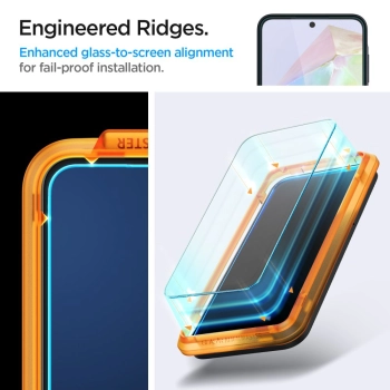 Szkło hartowane z ramką montażową na Samsung Galaxy A35 Glas tR AlignMaster - 2 szt.