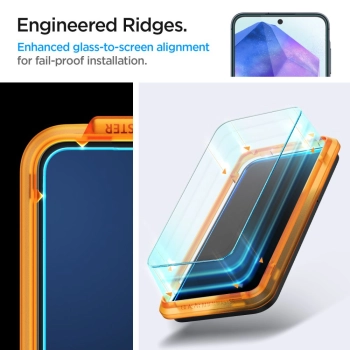 Szkło hartowane z ramką monatżową na Samsung Galaxy A55 Glas tR AlignMaster - 2 szt.