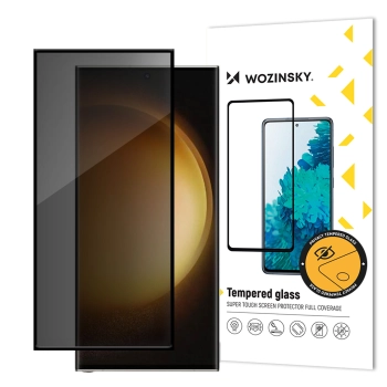 Szkło hartowane prywatyzujące na Samsung Galaxy S24 Ultra z filtrem anti-spy Privacy Glass