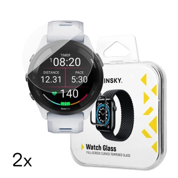 Szkło hartowane do zegarka Garmin Forerunner 265S 46mm Full Glue - 2 szt.