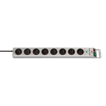 Listwa antyprzepięciowa Super-Solid 8 gniazd 2.5m 13.500A - srebrna