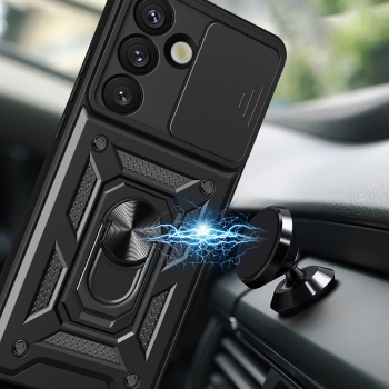 Pancerne etui z podstawką osłoną aparatu na OnePlus Nord 4 5G Hybrid Armor Camshield - czarne