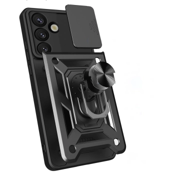 Pancerne etui z podstawką osłoną aparatu na OnePlus Nord 4 5G Hybrid Armor Camshield - czarne