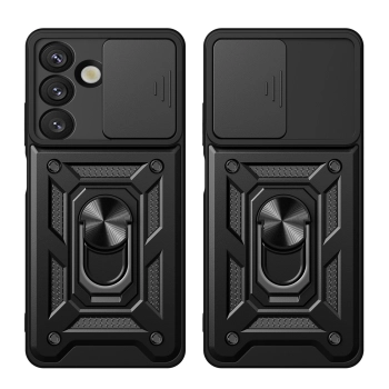 Pancerne etui z podstawką osłoną aparatu na OnePlus Nord 4 5G Hybrid Armor Camshield - czarne