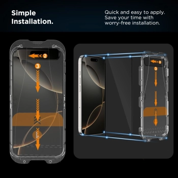 Szkło hartowane na iPhone 16 Pro z ramką instalacyjną Quick Set+ - 2 szt.