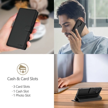 Etui pokrowiec na Motorola Edge 60 Fusion Wallet - czarne