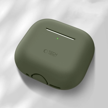 Etui ochronne silikonowe na słuchawki Apple AirPods 4 - oliwkowe