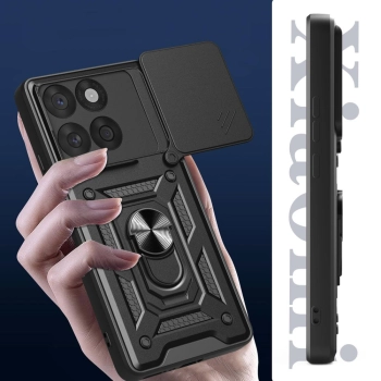 Etui case na Motorola Edge 60 Fusion z podstawką osłoną obiektywu CamShield Pro - czarne