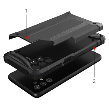 Pancerne hybrydowe etui pokrowiec Samsung Galaxy A73 Hybrid Armor - czarny