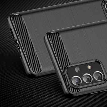 Elastyczne etui pokrowiec na Samsung Galaxy A73 Carbon Case - czarny