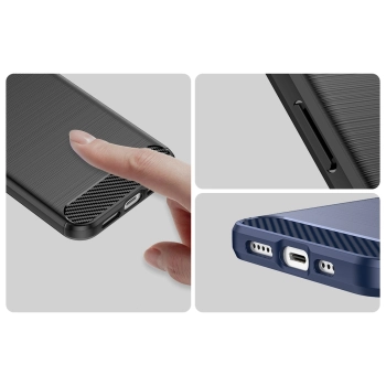 Etui elastyczny żelowy pokrowiec na tył plecki do iPhone 14 Plus Carbon Case - czarny