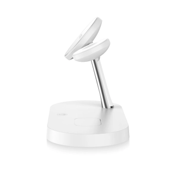 3w1Ładowarka indukcyjna na smartfon słuchawki smartwatch z MagSafe - biała