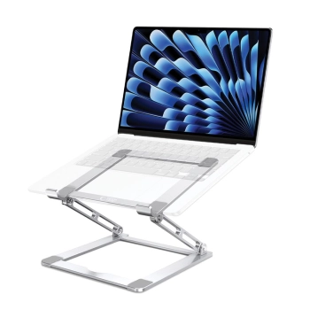 Podstawka uniwersalna rozkładana na laptop do 17'' - srebrna