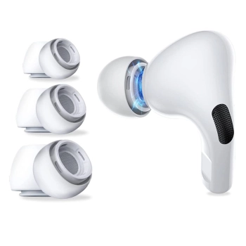 Nakładki do słuchawek AirPods Pro 1 / 2 w rozmiarach S / M / L Ear Tips białe - 6 szt.