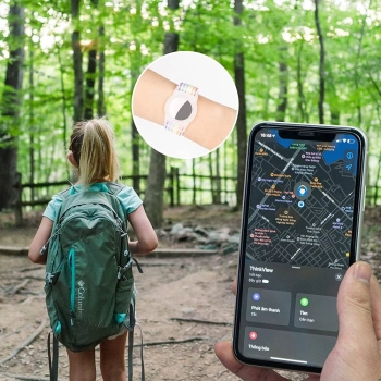 Pasek bransoletka na lokalizator Apple AirTag dla dzieci - niebieska