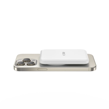 Powerbank 5000mAh z MagSafe USB-C 15W z kablem USB-C - biały