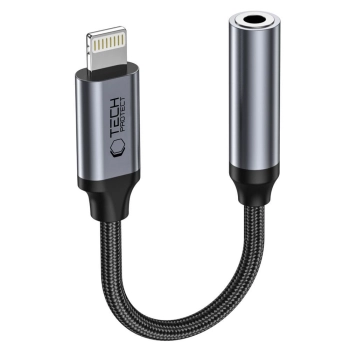 Adapter przejściówka iPhone Lightning - mini jack 3.5mm - czarny