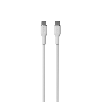 Kabel przewód silikonowy USB-C 60W 1.5m - biały
