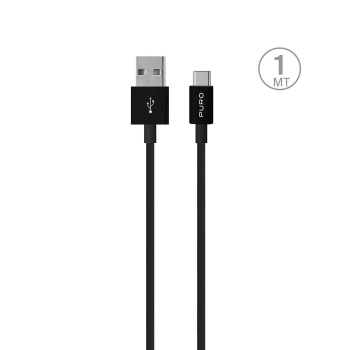 Kabel przewód USB-A - USB-C 1m - czarny