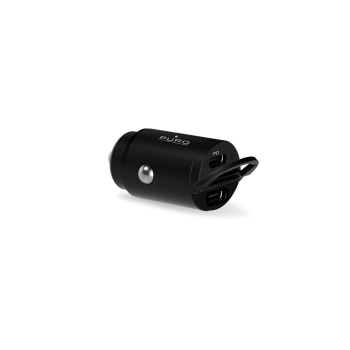 Ładowarka samochodowa 2 x USB-C 30W PD - czarna