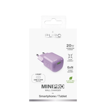 Ładowarka sieciowa USB-C GaN 20W - różowa