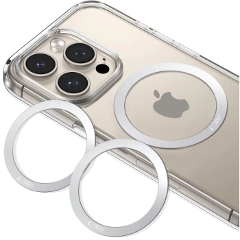 Pierścień blaszka magnetyczna MagSafe do etui smartfona - srebrny