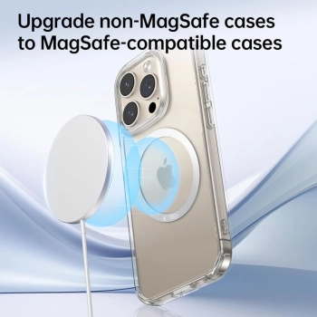 Pierścień blaszka magnetyczna MagSafe do etui smartfona - srebrny
