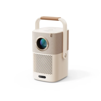 Projektor multimedialny bezprzewodowy FullHD 1080p LCD z głośnikami JBL WiFi BT T2 Plus - beżowy