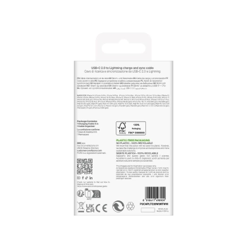 Kabel przewód USB-C - iPhone Lightning TPE 20W 3m - biały
