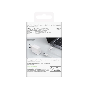 Ładowarka sieciowa USB-C 30W - biała