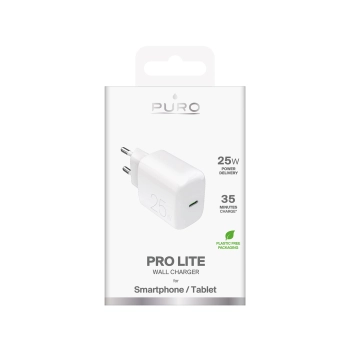 Ładowarka sieciowa USB-C Power Delivery 25W - biała