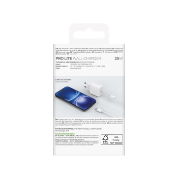 Ładowarka sieciowa USB-C Power Delivery 25W - biała