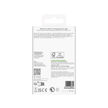 Kabel przewód USB-A - USB-C 10W TPE 2m - biały