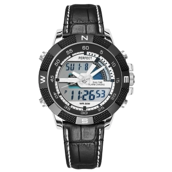 Zegarek Męski PERFECT KANONIER LCD DUAL TIME A857