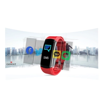 Smartband Giewont Czarny GW200-1 + Pasek Czerwony