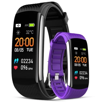 Smartband Giewont Czarny GW200-3 + Pasek Fioletowy