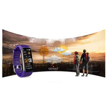 Smartband Giewont Czarny GW200-3 + Pasek Fioletowy