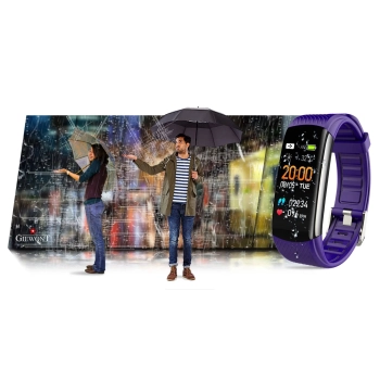 Smartband Giewont Czarny GW200-3 + Pasek Fioletowy