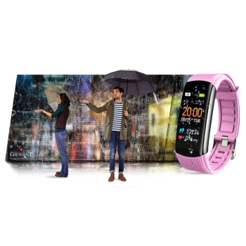 Smartband Giewont Czarny GW200-4 + Pasek Różowy
