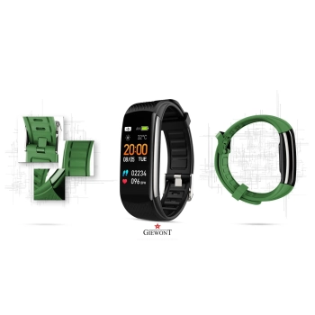 Smartband Giewont Czarny GW200-5 + Pasek Zielony
