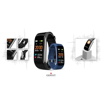 Smartband Giewont Czarny GW200-6 + Pasek Granatowy