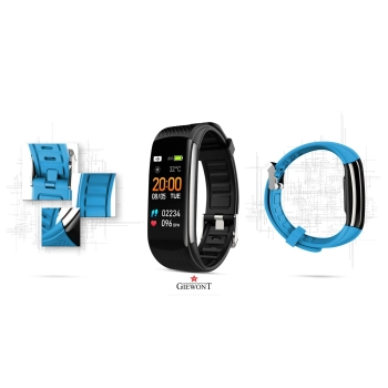 Smartband Giewont Czarny GW200-7 + Pasek Niebieski
