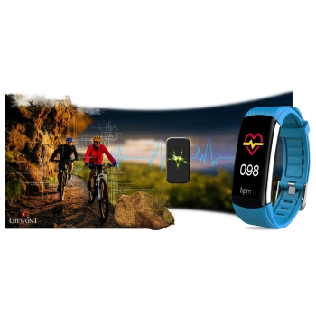 Smartband Giewont Czarny GW200-7 + Pasek Niebieski
