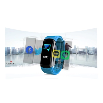 Smartband Giewont Czarny GW200-7 + Pasek Niebieski