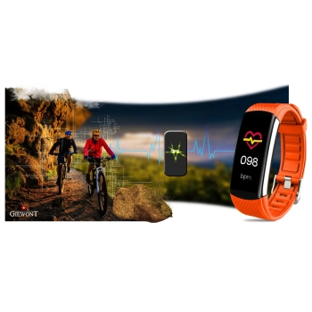 Smartband Giewont Czarny GW200-9 + Pasek Pomarańczowy