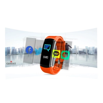 Smartband Giewont Czarny GW200-9 + Pasek Pomarańczowy