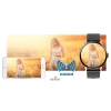 Smartwatch Damski Giewont GW330-4 Różowe Złoto-Róż Pudrowy Pasek Silikonowy + Czarna Bransoleta